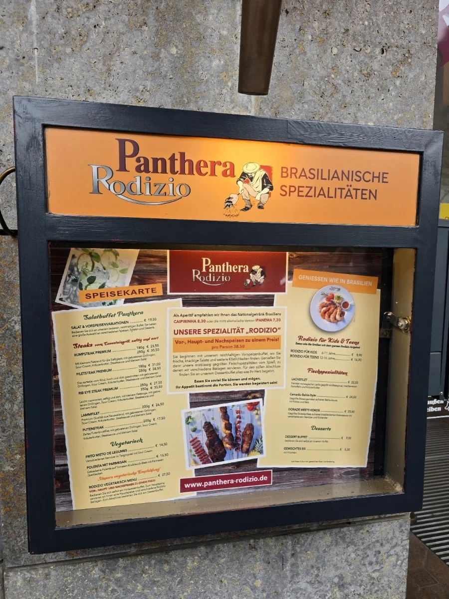 Panthera Rodizio – Speisekarte in Hamburg