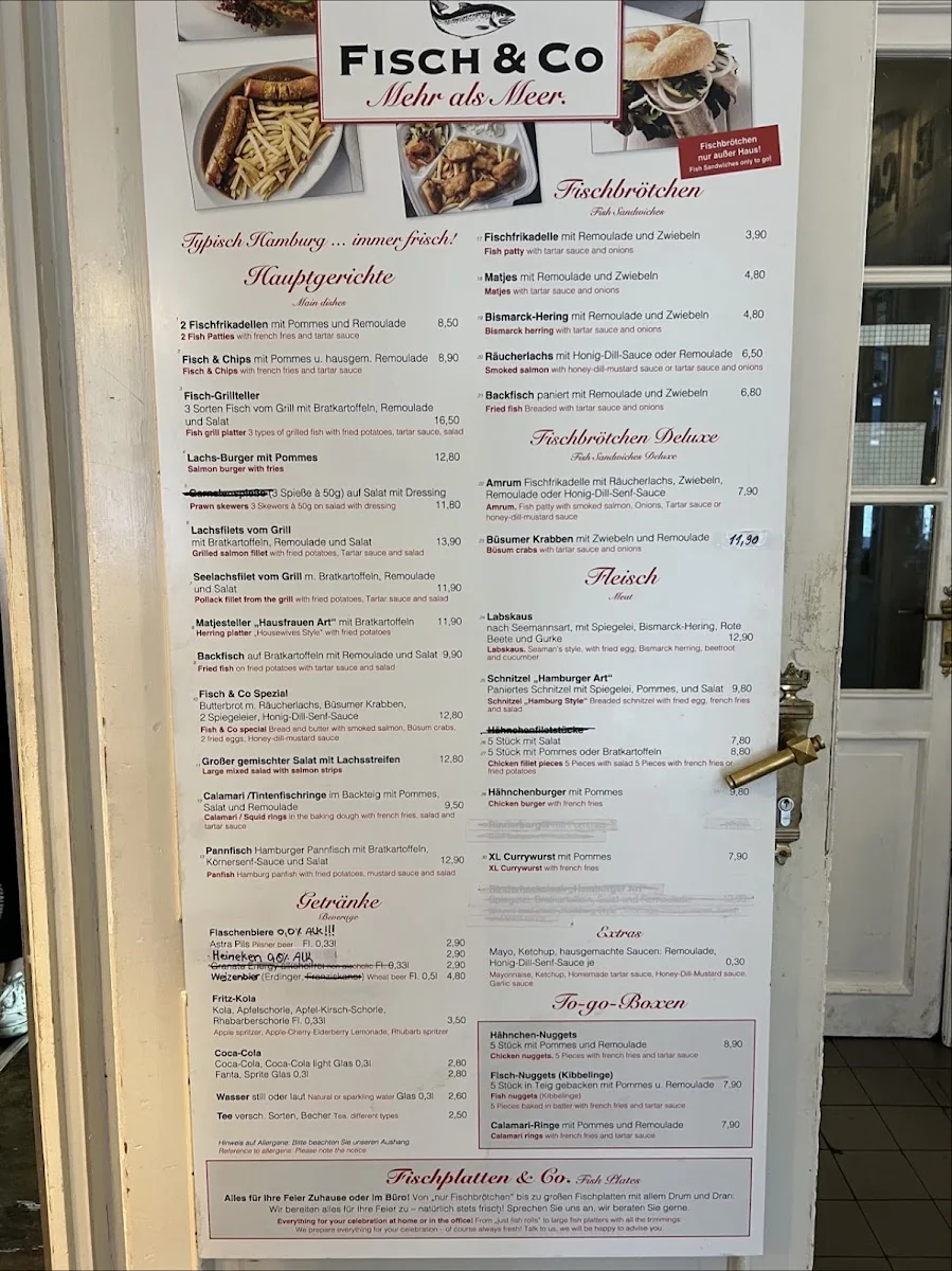 Fisch & Co. – Speisekarte in Hamburg