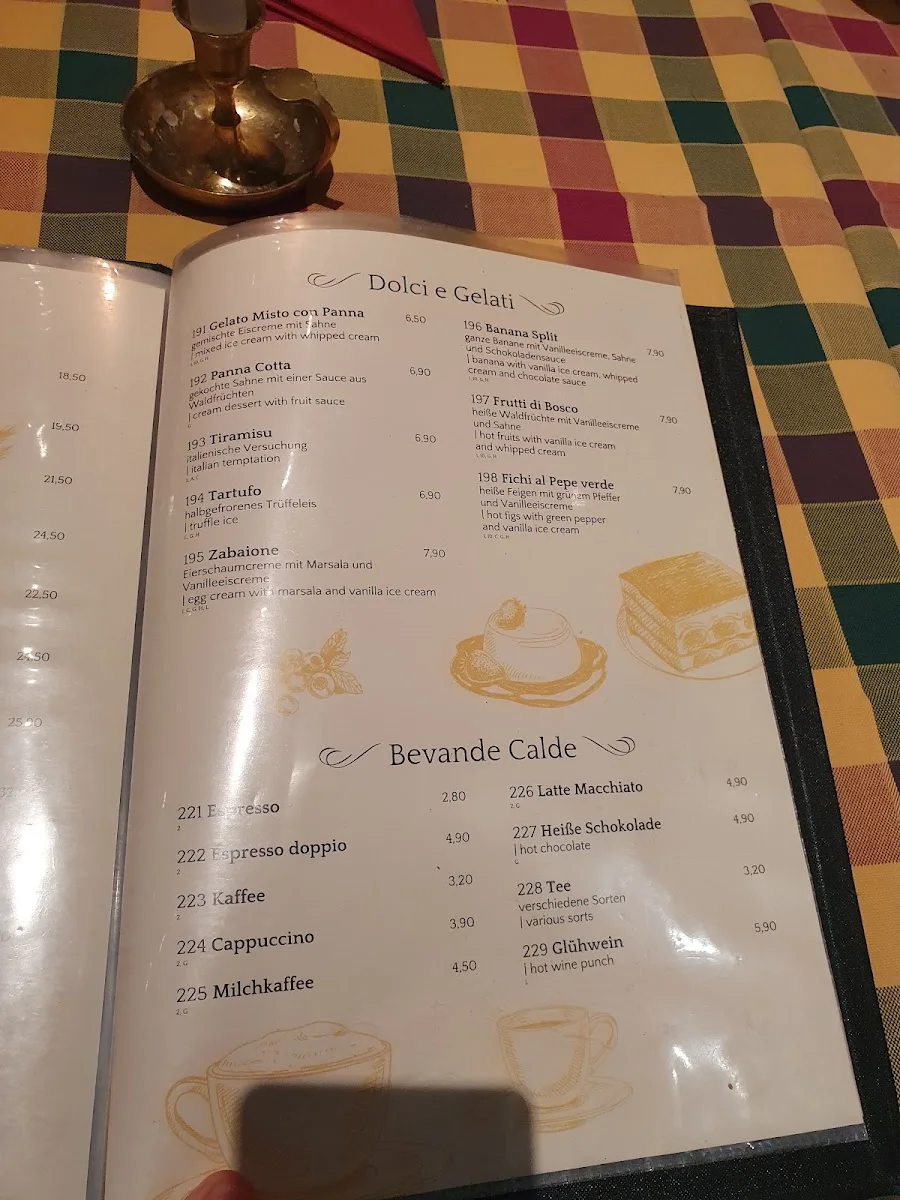 Ristorante I DUE AMICI – Speisekarte in Berlin