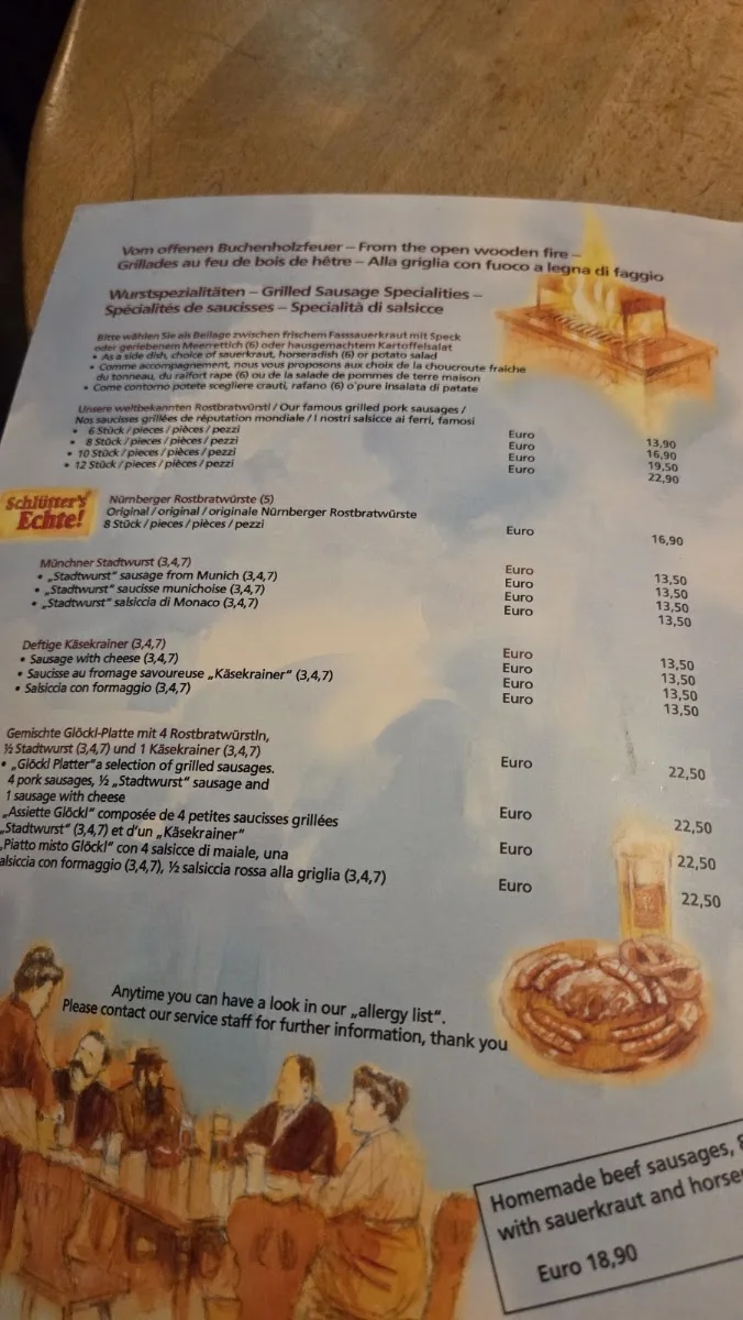 Augustiner am Dom – Nürnberger Bratwurst Glöckl am Dom in München, Bayern