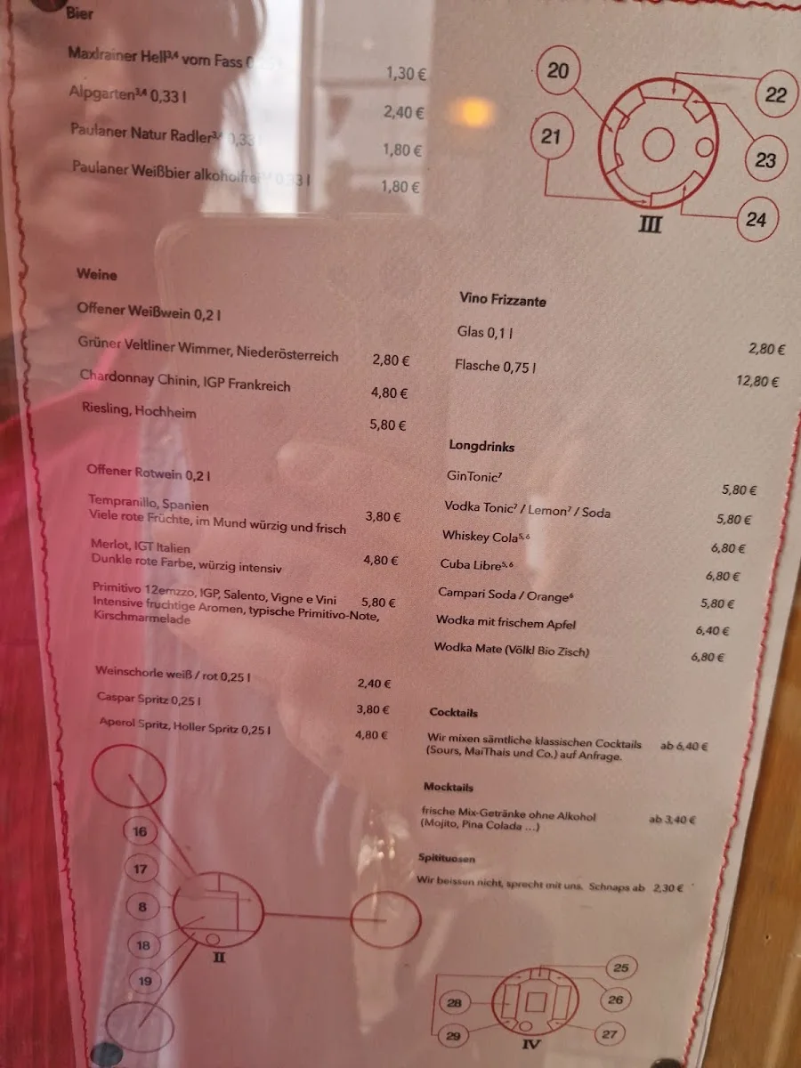 Café Kosmos – Speisekarte in München, Bayern