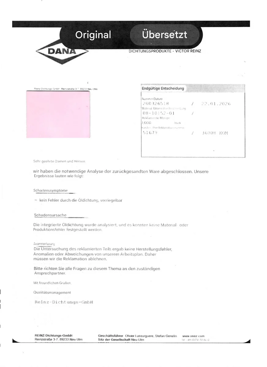 Reinz Dichtungs GmbH – Besucherfoto: Alexander Rudi in Neu-Ulm, Bayern
