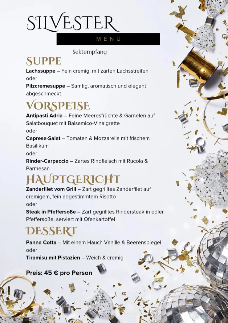 Pizzeria Adria – Speisekarte in Hausen, Bayern