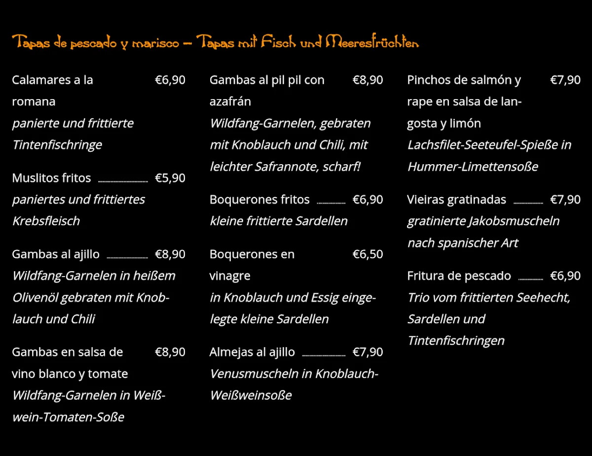 Tapeo & Co. – Speisekarte in Köln, Nordrhein-Westfalen