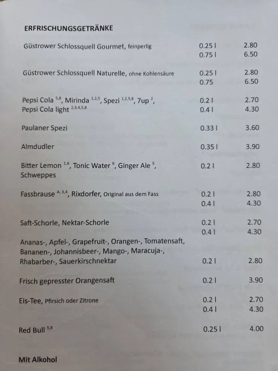Hoppegarten – Speisekarte in Berlin