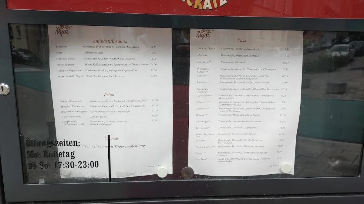 Bella Napoli – Speisekarte in Stuttgart Stuttgart-Süd, Baden-Württemberg