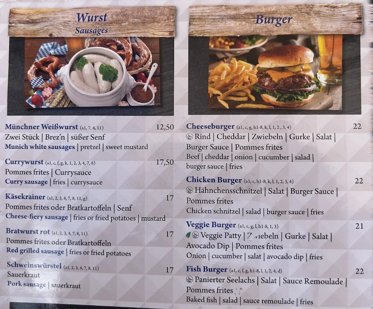 Wildmosers Restaurant-Cafe am Marienplatz – Speisekarte in München, Bayern