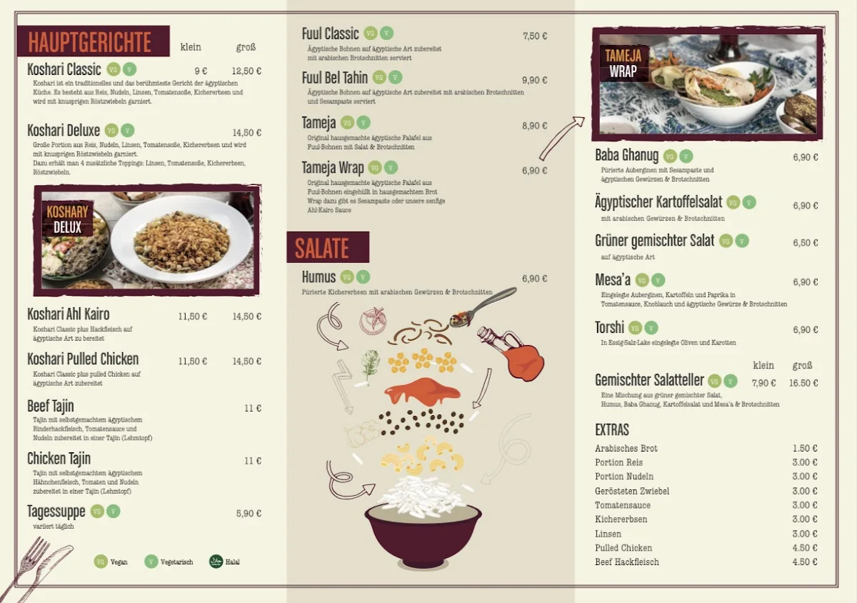 Koshari Ahl Kairo – Speisekarte in München, Bayern