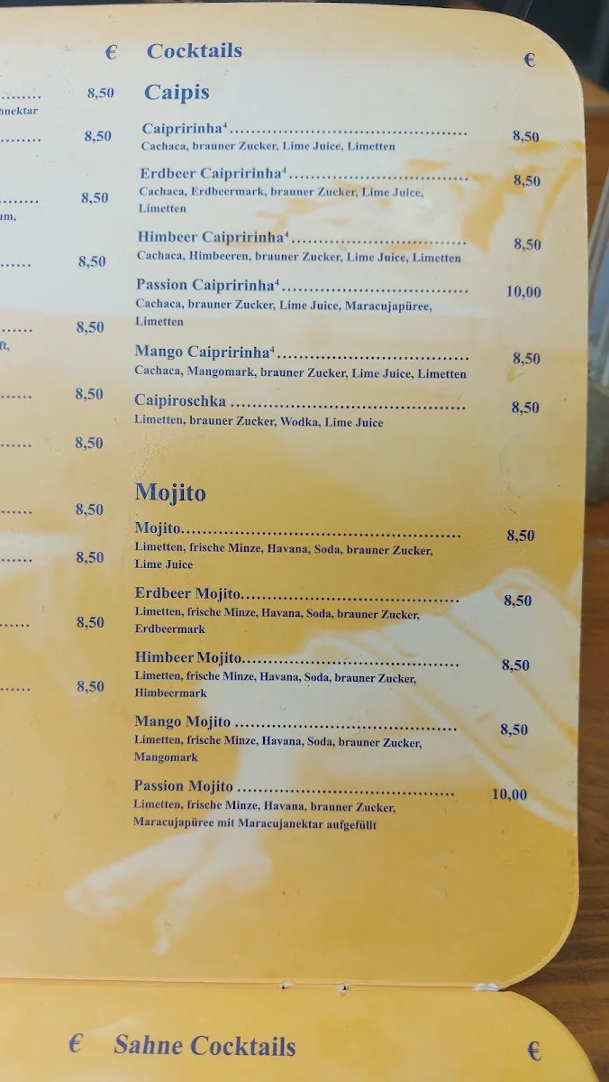 Cocktailbar Zeitlos – Speisekarte in Berlin
