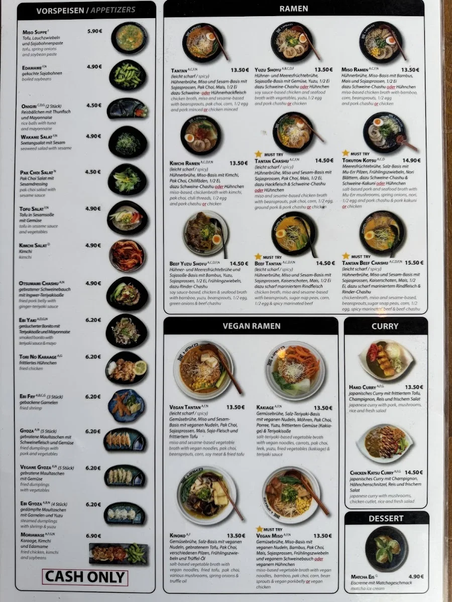 Hako Ramen Prenzlauer Berg – Speisekarte in Berlin