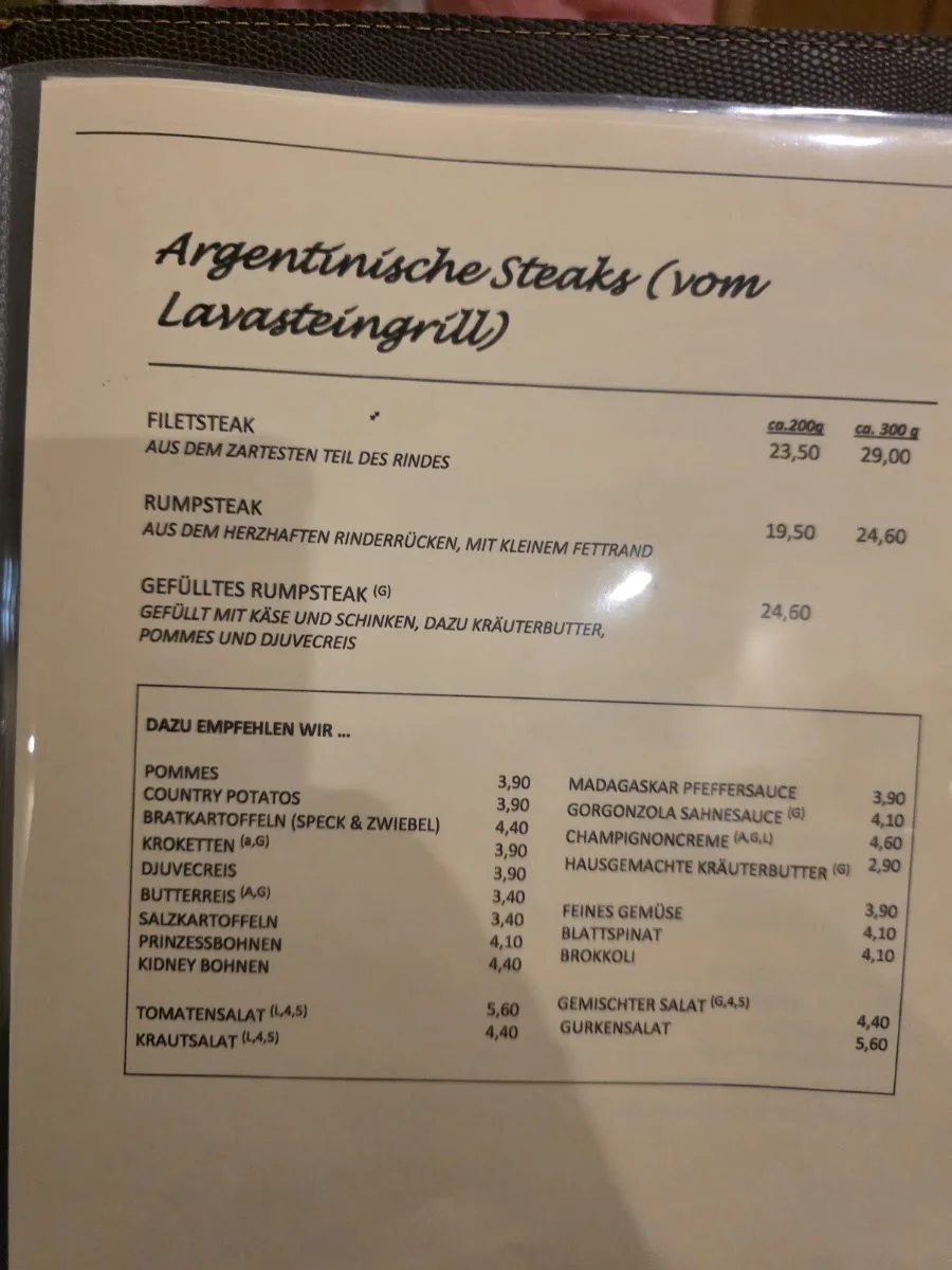 Dorfaue – Speisekarte in Berlin