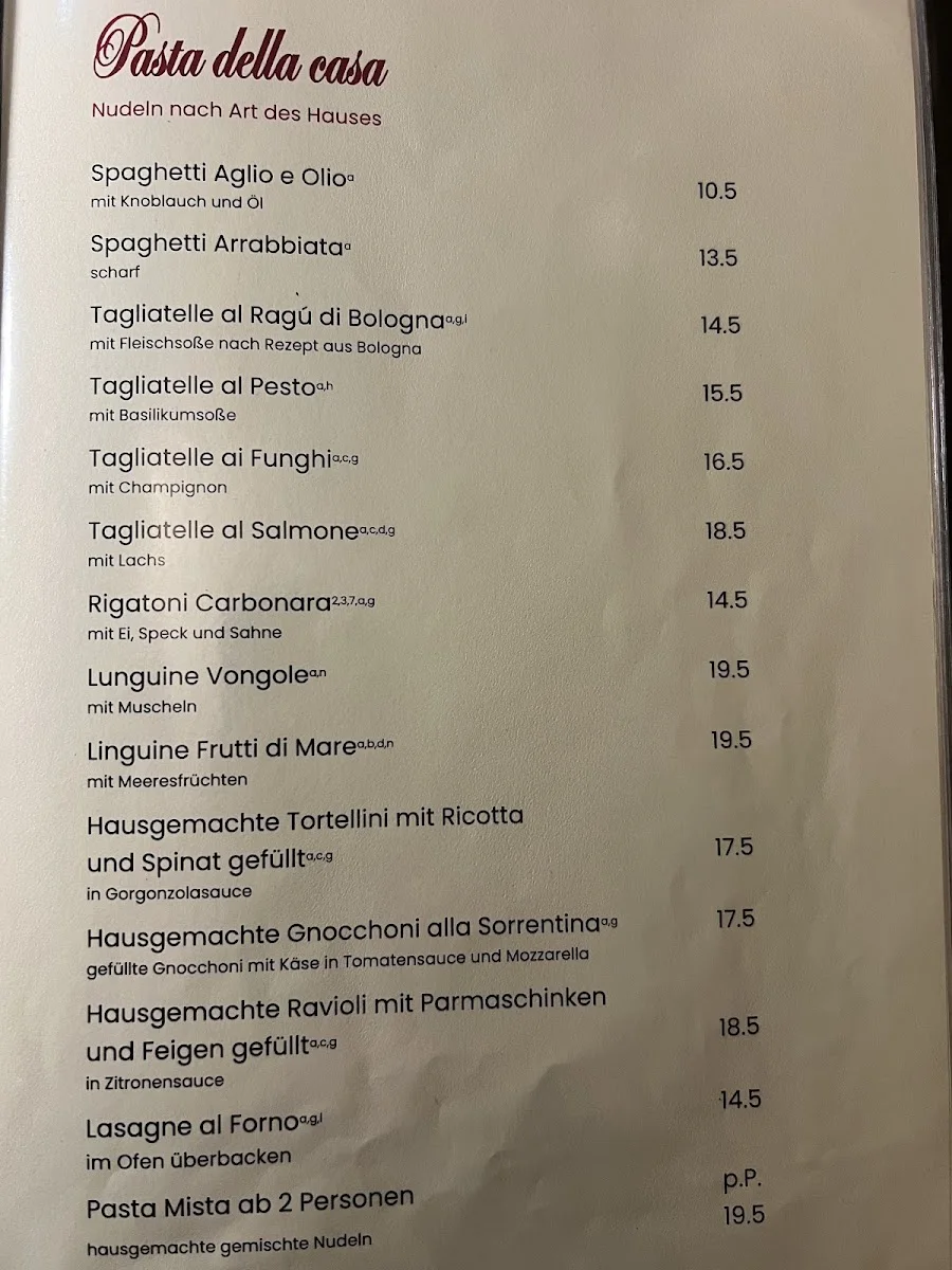 Ristorante Fontana di Trevi Frankfurt – Speisekarte in Frankfurt am Main, Hessen
