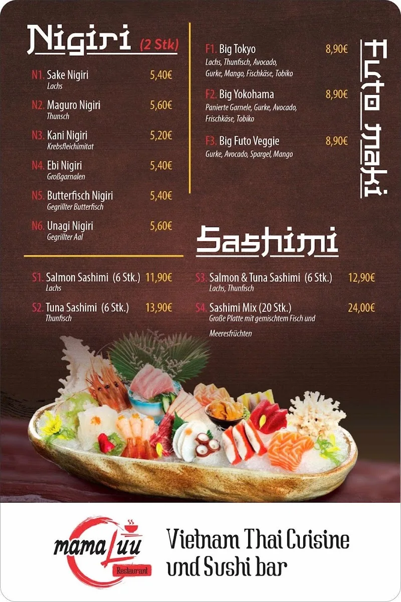 Mama Luu – Speisekarte in Lüneburg, Niedersachsen