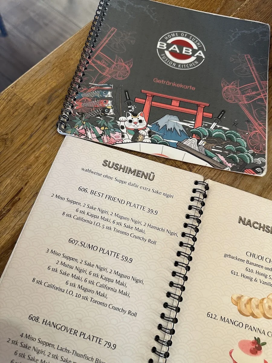 BaBa Sushi Restaurant – Speisekarte in Düsseldorf, Nordrhein-Westfalen