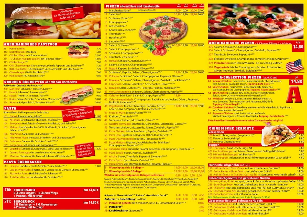 Pizza Kurier Schwäbisch Gmünd – Speisekarte in Schwäbisch Gmünd, Baden-Württemberg