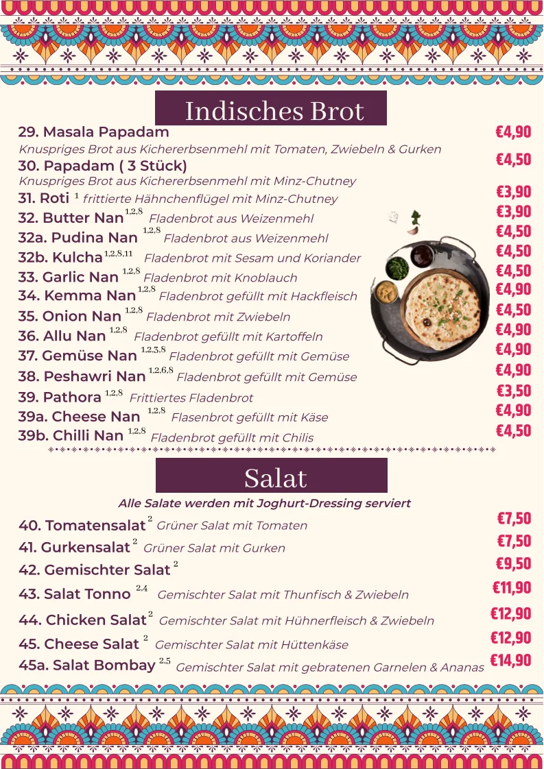 Royal Punjab – Punjabi Kitchen | Tandoor & Curries Köln – Speisekarte in Köln, Nordrhein-Westfalen