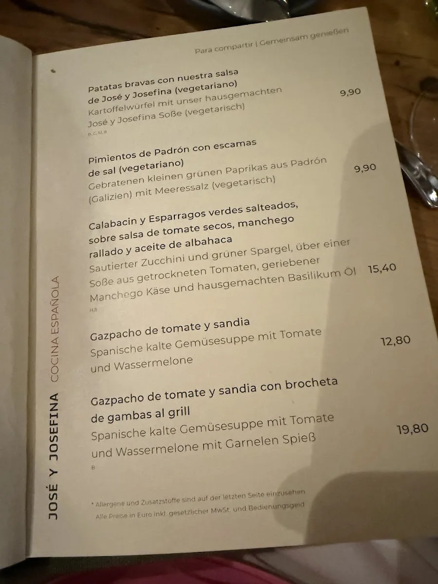 Jose y Josefina – Speisekarte in Stuttgart, Baden-Württemberg