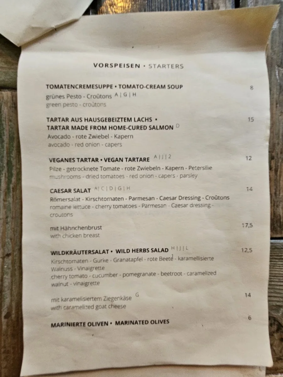 Freischwimmer – Speisekarte in Berlin
