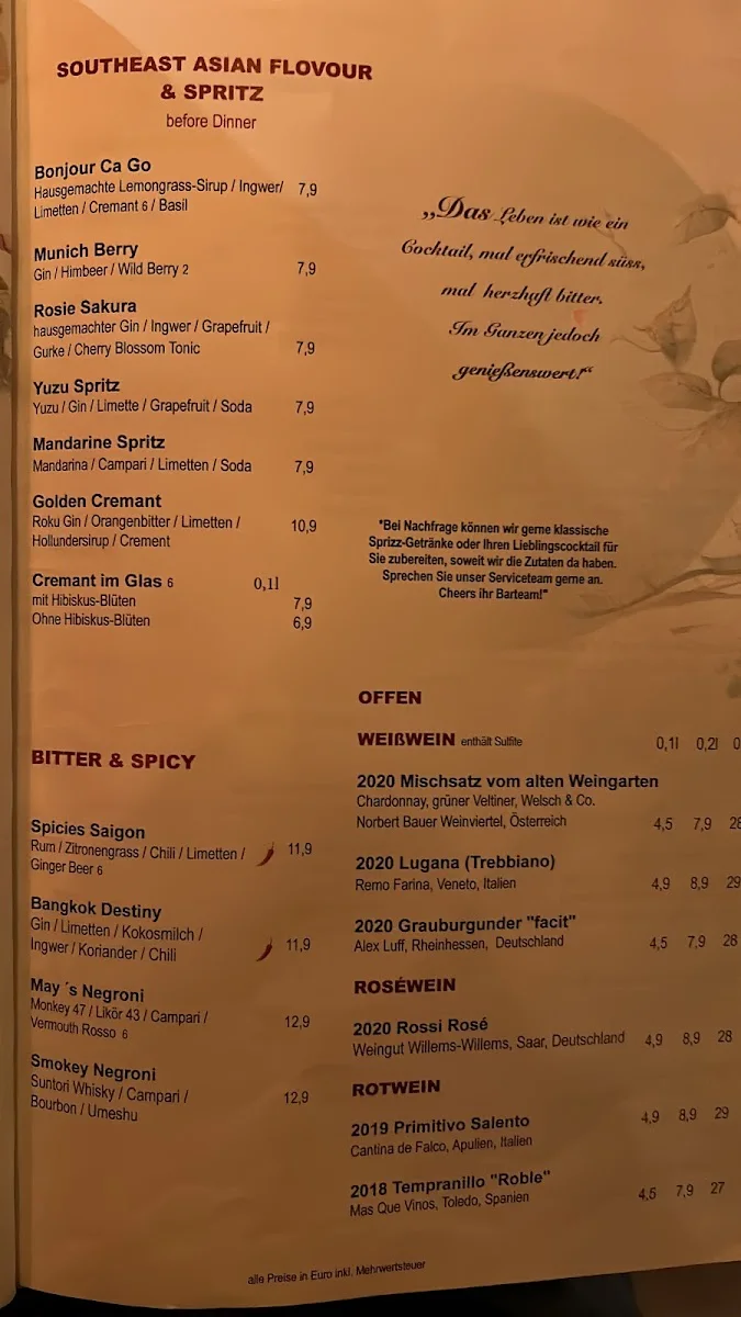 Ca Go Restaurant – Speisekarte in München, Bayern