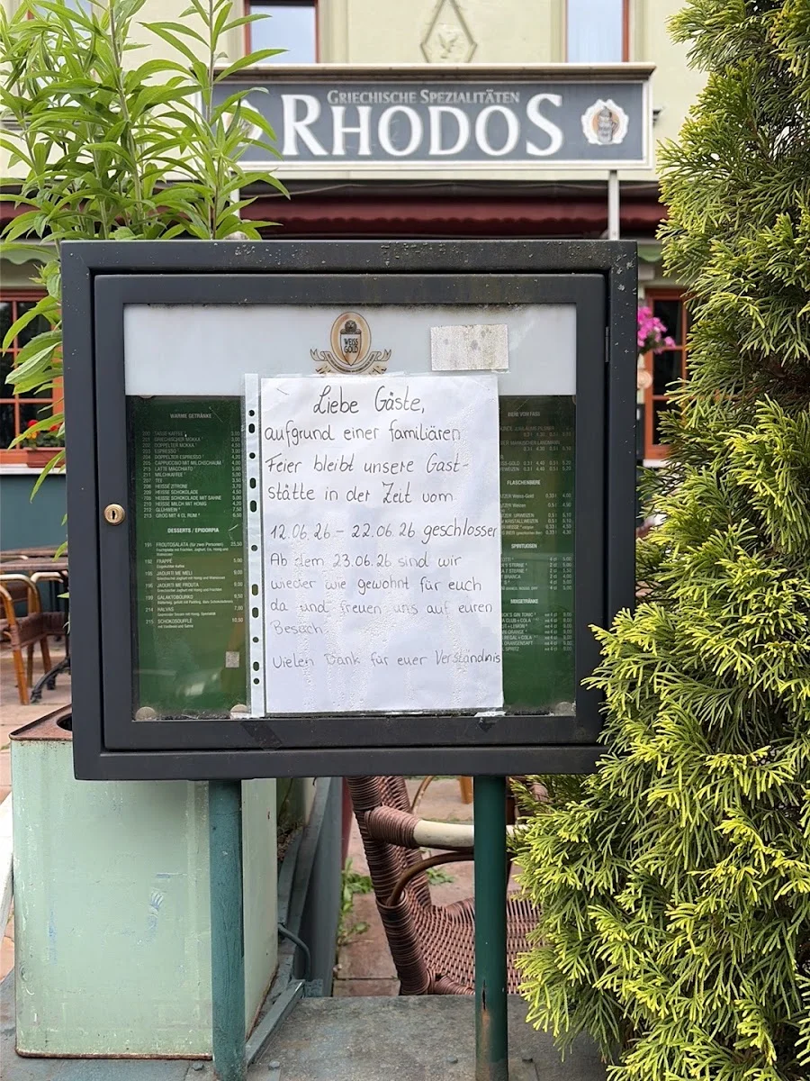 Rhodos – Speisekarte in Berlin