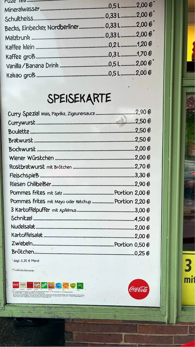 Curry Baude Gesundbrunnen – Speisekarte in Berlin