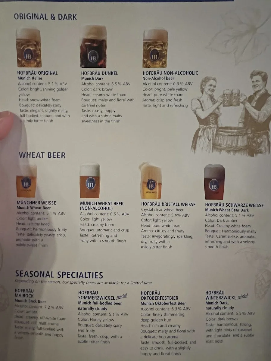 Hofbräu Wirtshaus Berlin – Speisekarte in Berlin