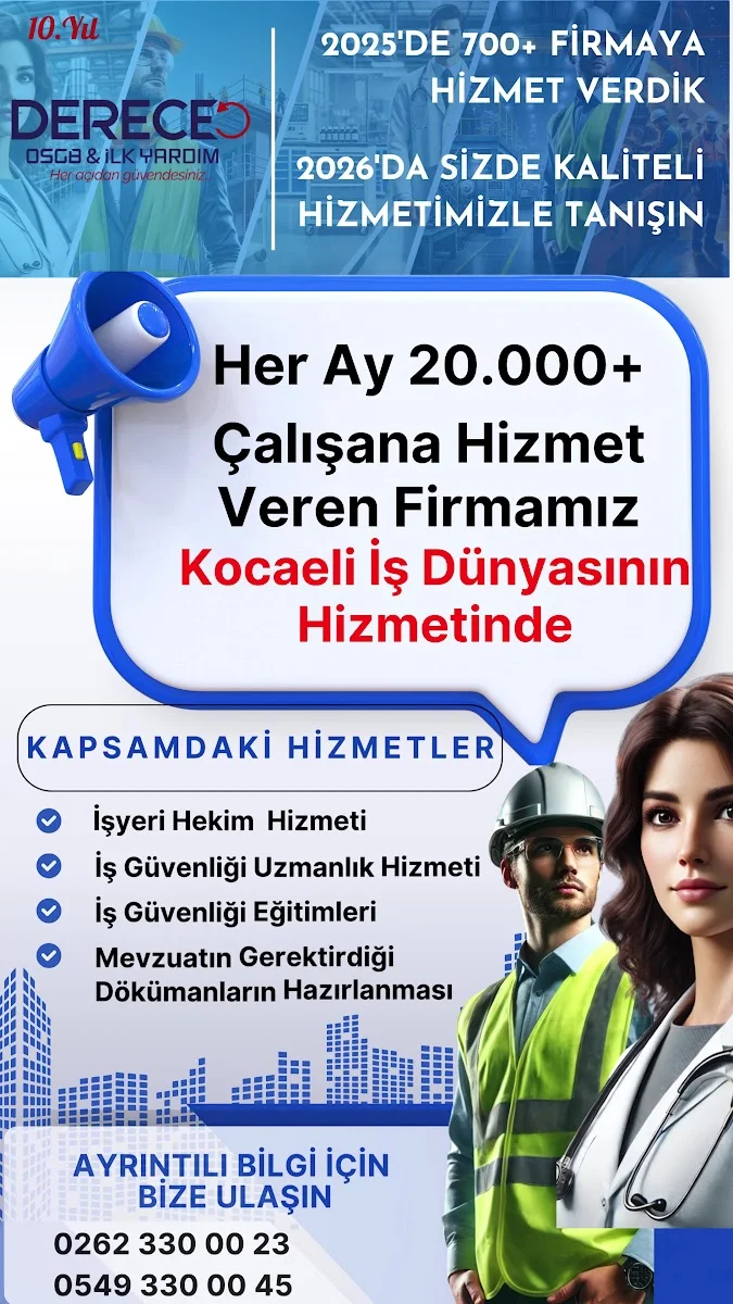 Derece OSGB & İlkyardım Eğitim Merkezi - İş Sağlığı ve Güvenliği ve İlkyardım Eğitim Merkezi – Videolar · Sahil, Kocaeli