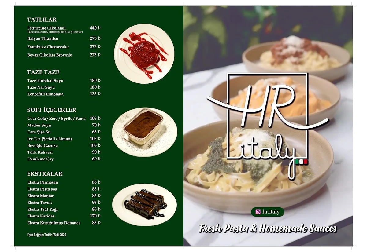 HR italy Karaköy – Menü · Kemankeş, İstanbul