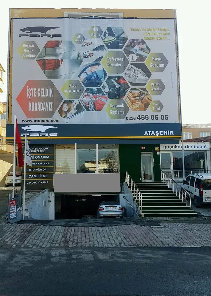 Pars boyasız göçük düzeltme kaporta boya servisi – Dıştan görünüm · Atatürk, İstanbul