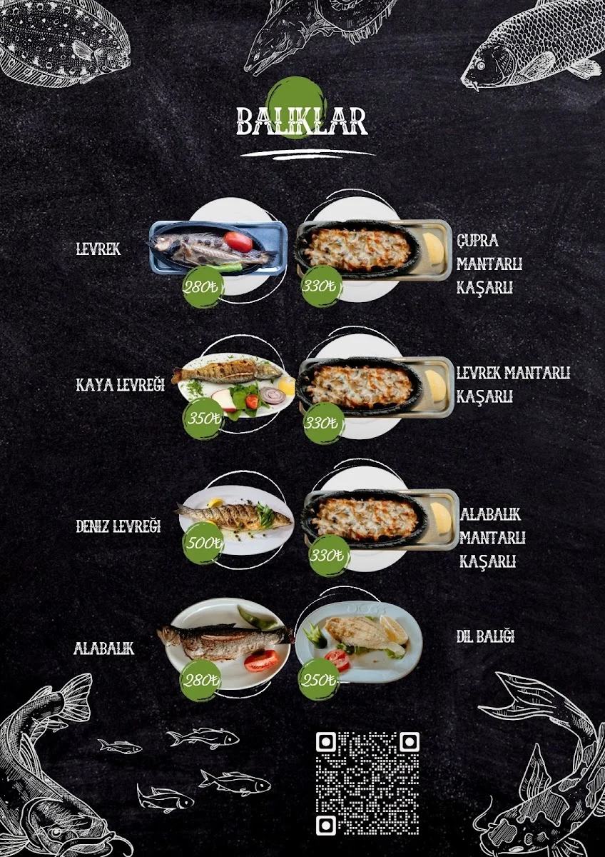 Çukurçarşı balıkçısı – Menü · Deliklitaş, Eskişehir