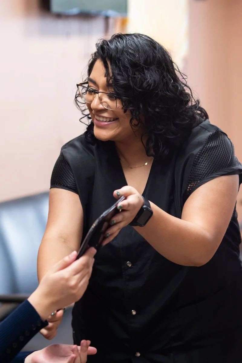 Yes We Do stylist consulting with a client in El Paso